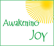 awakening joy logo with sunburst